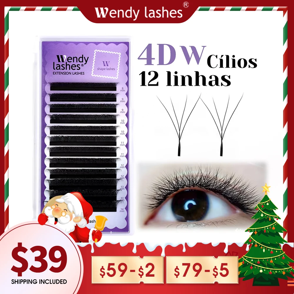 4D W Eyelash Extensions Makeup W Style Fake Eyelashes Soft Natural Handmade High Quality Lash Wholesale Wendy Lashes 5PCFreeShip