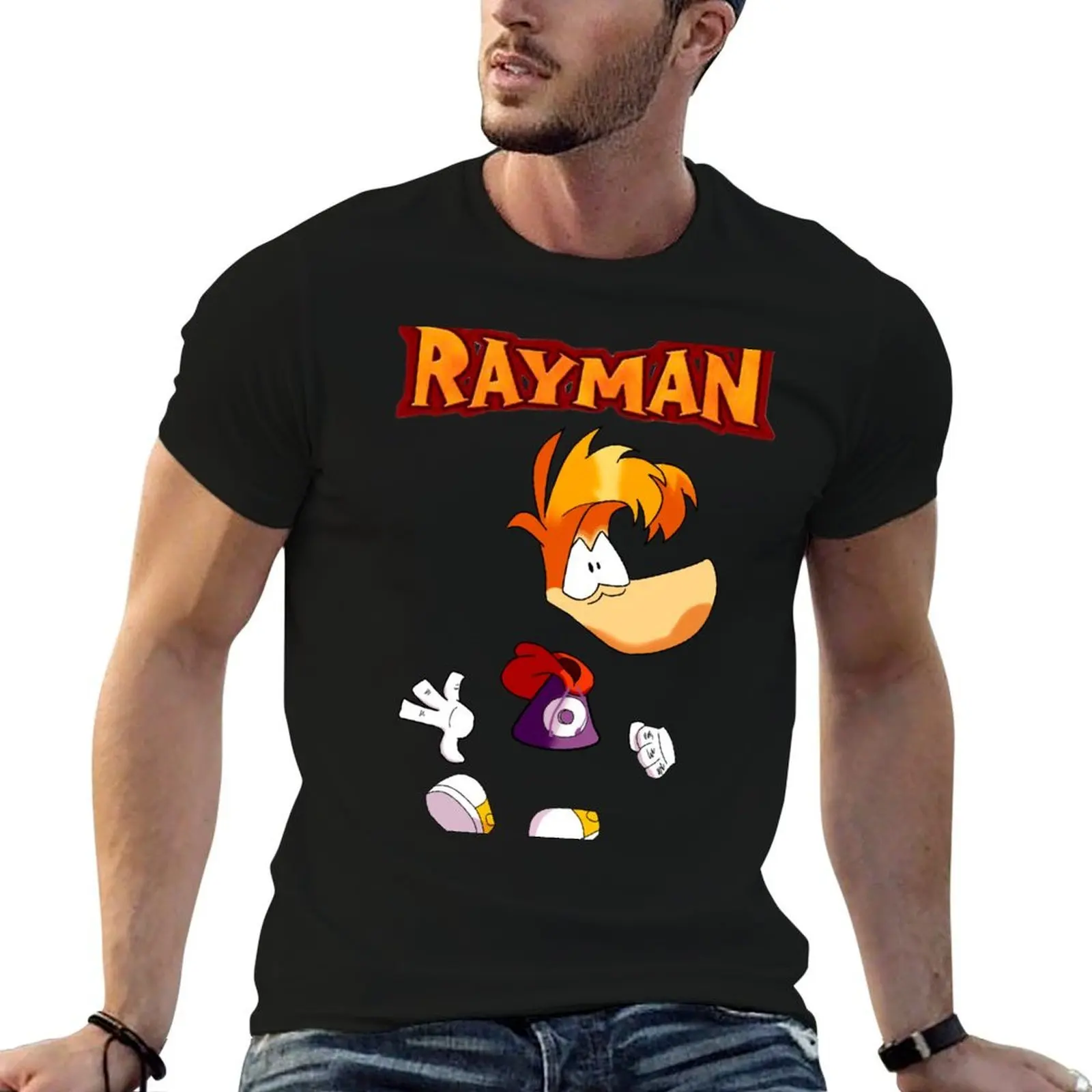 Rayman T-Shirt man t shirt designer t shirts for man cotton soft T-Shirt
