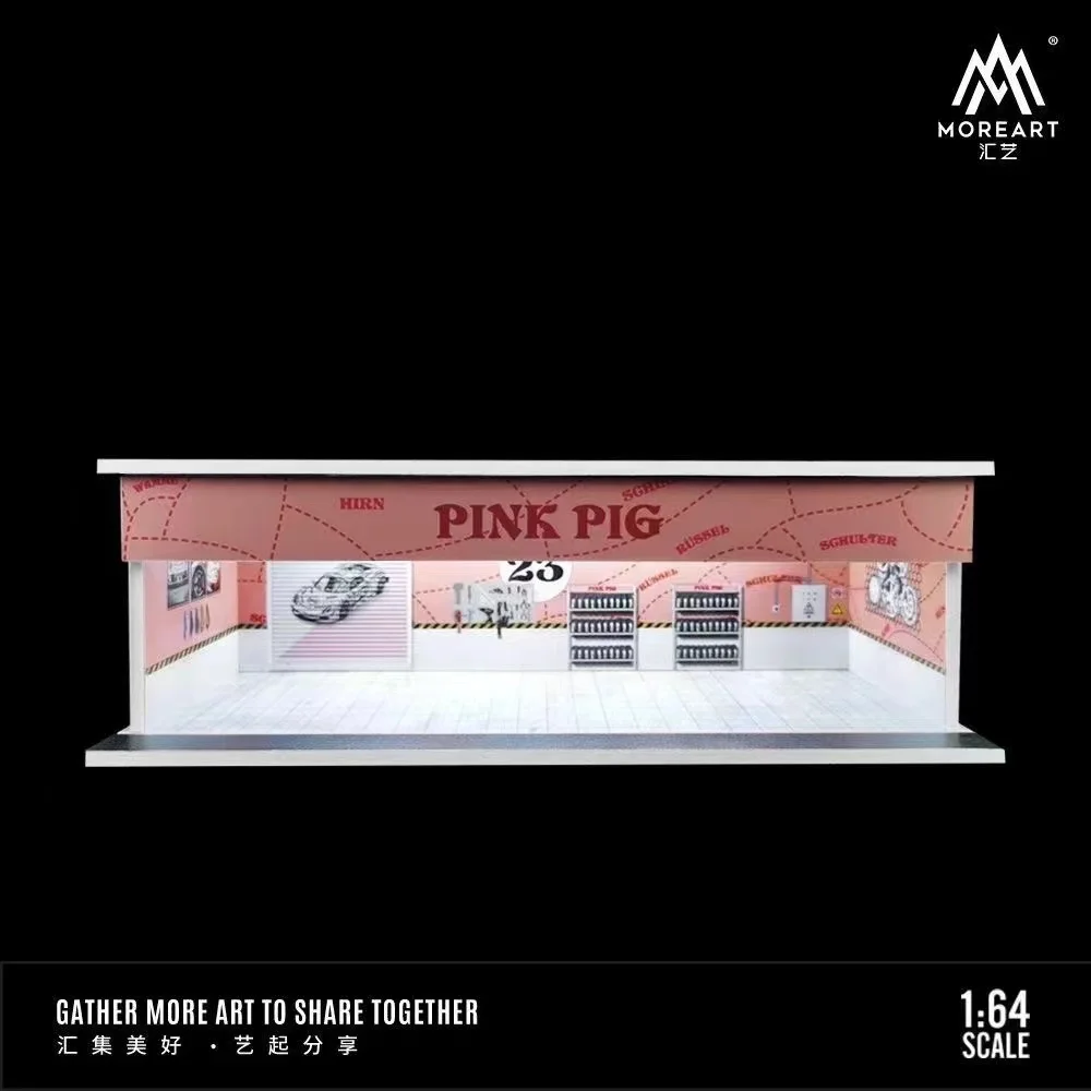 

TimeMicro&MoreArt 1:64 PINKPIG Number 23 Painting theme New repair workshop light version assembly scene - can be superimposed a