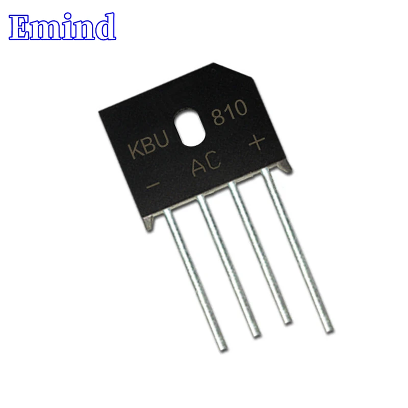 5Pcs KBU810 Bridge Rectifier 8A/1000V KBU8M Bridge Stack Cutable Foot KBU Footprint Flat Bridge