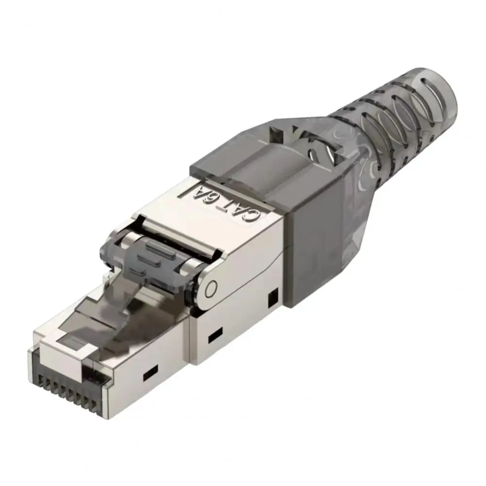 Useful Network Crystal Heads Plug Play Pressure-free Tool-Free Shielded Crystal Connector Cable Connection