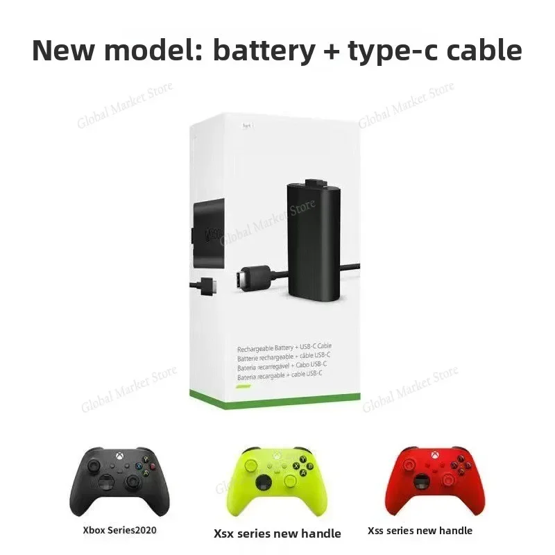 مناسبة لمحول مقبض Xbox الأصلي، سلسلة لاسلكية من الجيل الثاني، بطارية XSX القابلة لإعادة الشحن