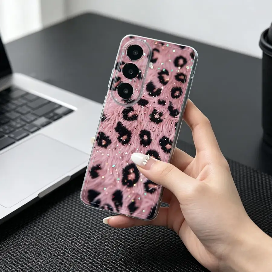Pink Leopard Print Phone Cover Case for Samsung Galaxy A52 A31 A36 A27 A56 A50 A34 A35 A26 A24 A14 A16 A33 A52 A25 A51 A55 A23