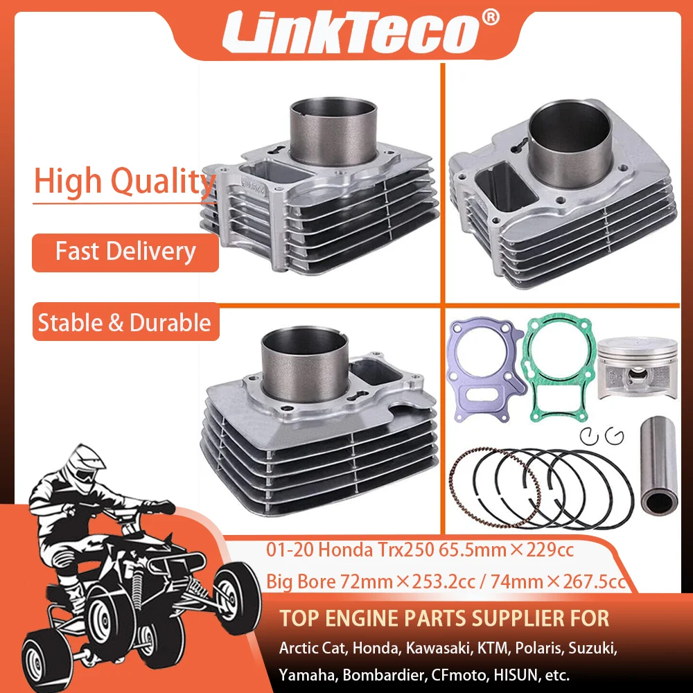 01-20 68.5 مللي متر 72 مللي متر 74 مللي متر موتور اسطوانة المكبس الدائري طوقا إعادة بناء عدة لهوندا ريكون 250 TRX250 TRX250TM TRX250TE 2x4 ATV #6