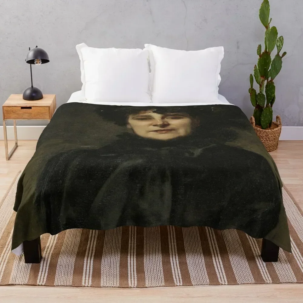 

Portrait de Madame Allouard-Jouan (ca. 1884) by John Singer Sargent Throw Blanket Cozy Sofa Blanket for TV Watching Napping