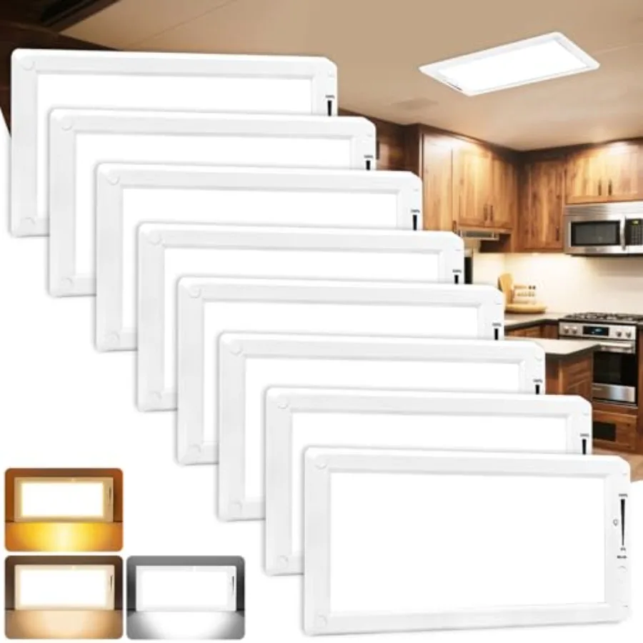 

RV Lights Interior3 Color RV LED Super Bright Fixture 12V RV Ceiling Dome Light with ON/Off Dimmable Switch Energy Saving for R