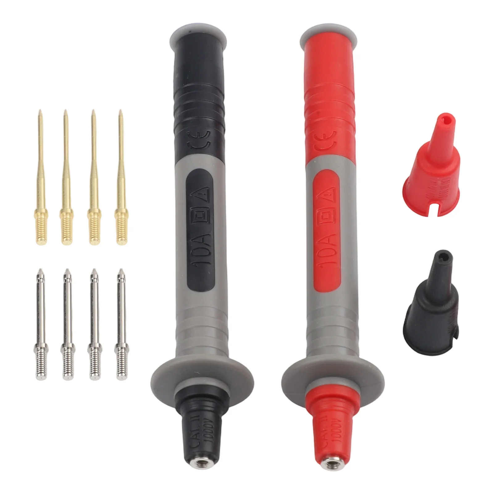 Dual Pack P8003 Multimeter Probe Set with Replaceable Gold Needles for Accurate Electrical Testing and Long Lasting Use