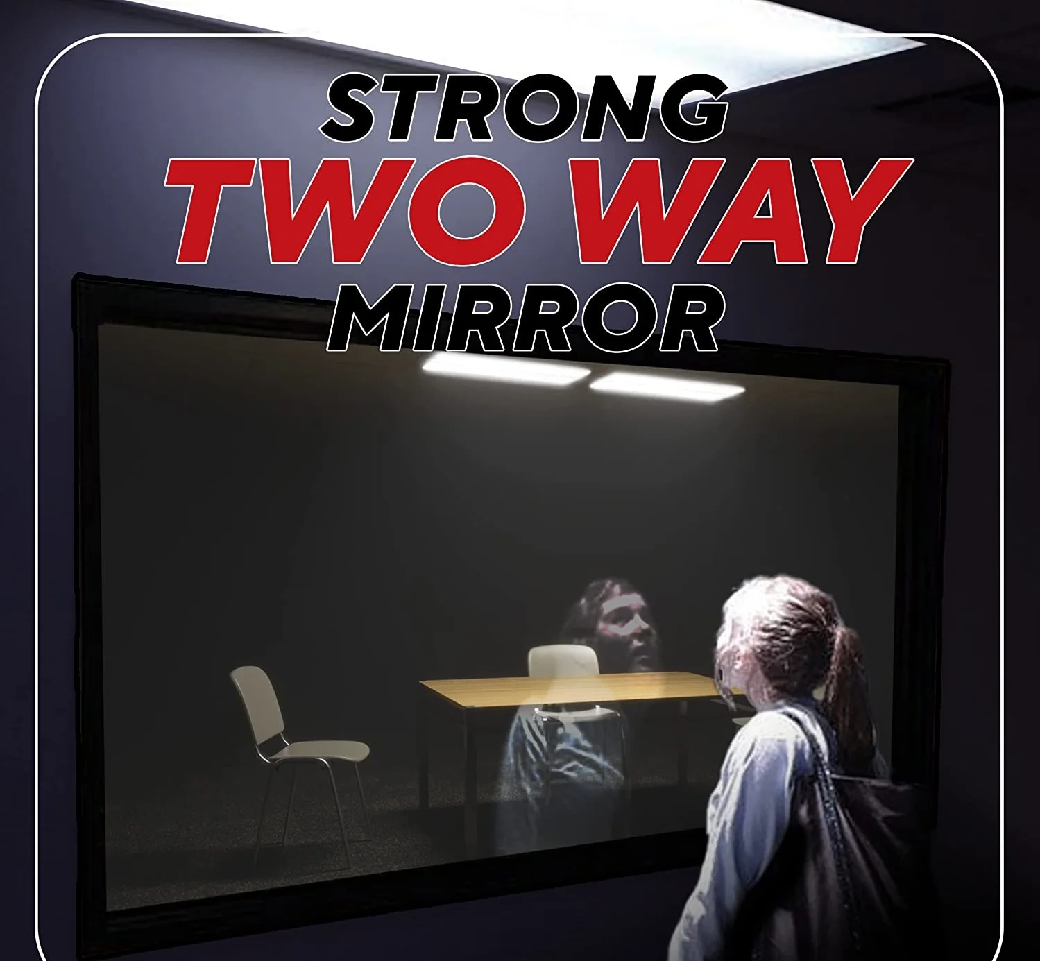 300x300x3MM Silver Double Sides Mirror Acrylic (PMMA) Two-Way/See-through Infinity/Illusion/Smart/Surveillance Mirror