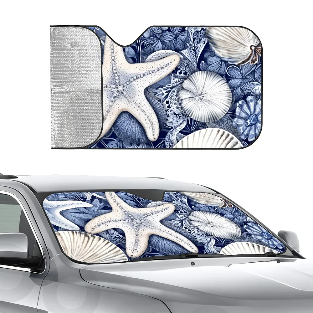 

Морская звезда Serena Design Автомобиль SunSha Трехслойная изоляция Переднее лобовое стекло автомобиля Солнце Ша Блоки на присоске УФ-лучи Солнце