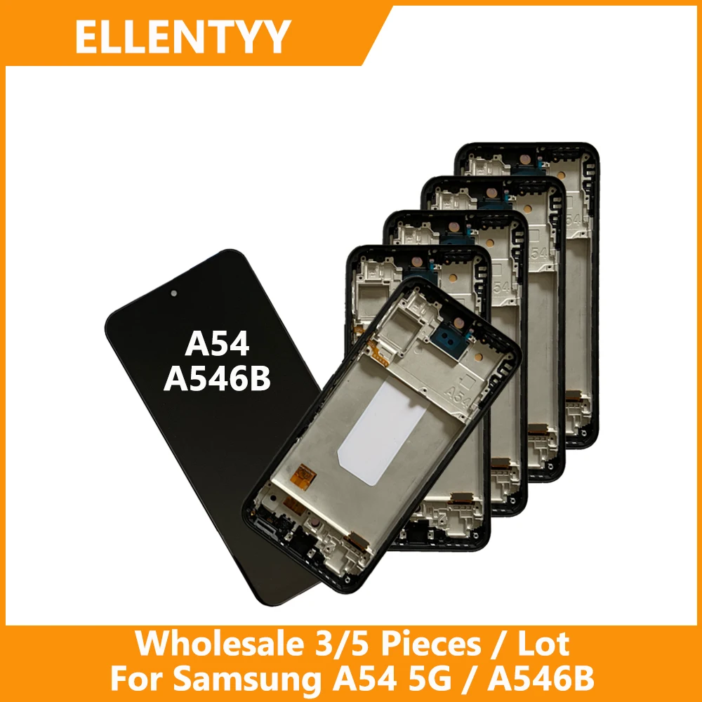 

Оптовая продажа, 3/5 шт./лот, высокое качество для Samsung A54 5G A546B A546B/DS, ЖК-дисплей с сенсорным дигитайзером
