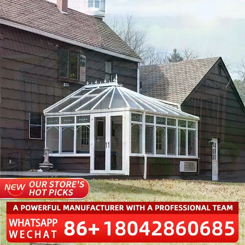 

Heat Insulation Energy Saving Popular Outdoor Glass Sunroom Tiny House for Garden Patio and Yard sunroom