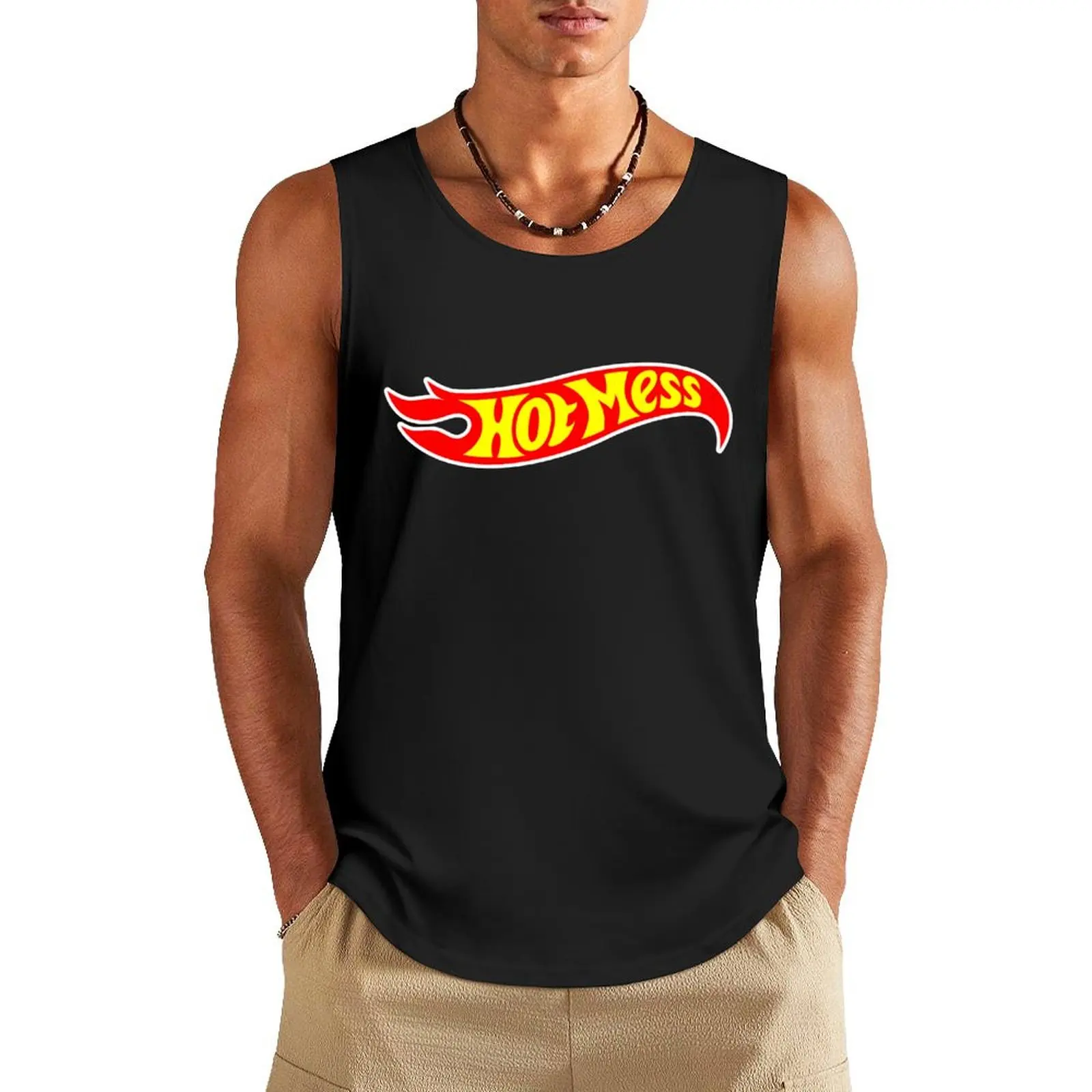 

Hot Mess Tank Top Vests Men's vest summer clothes man 2024 anime top