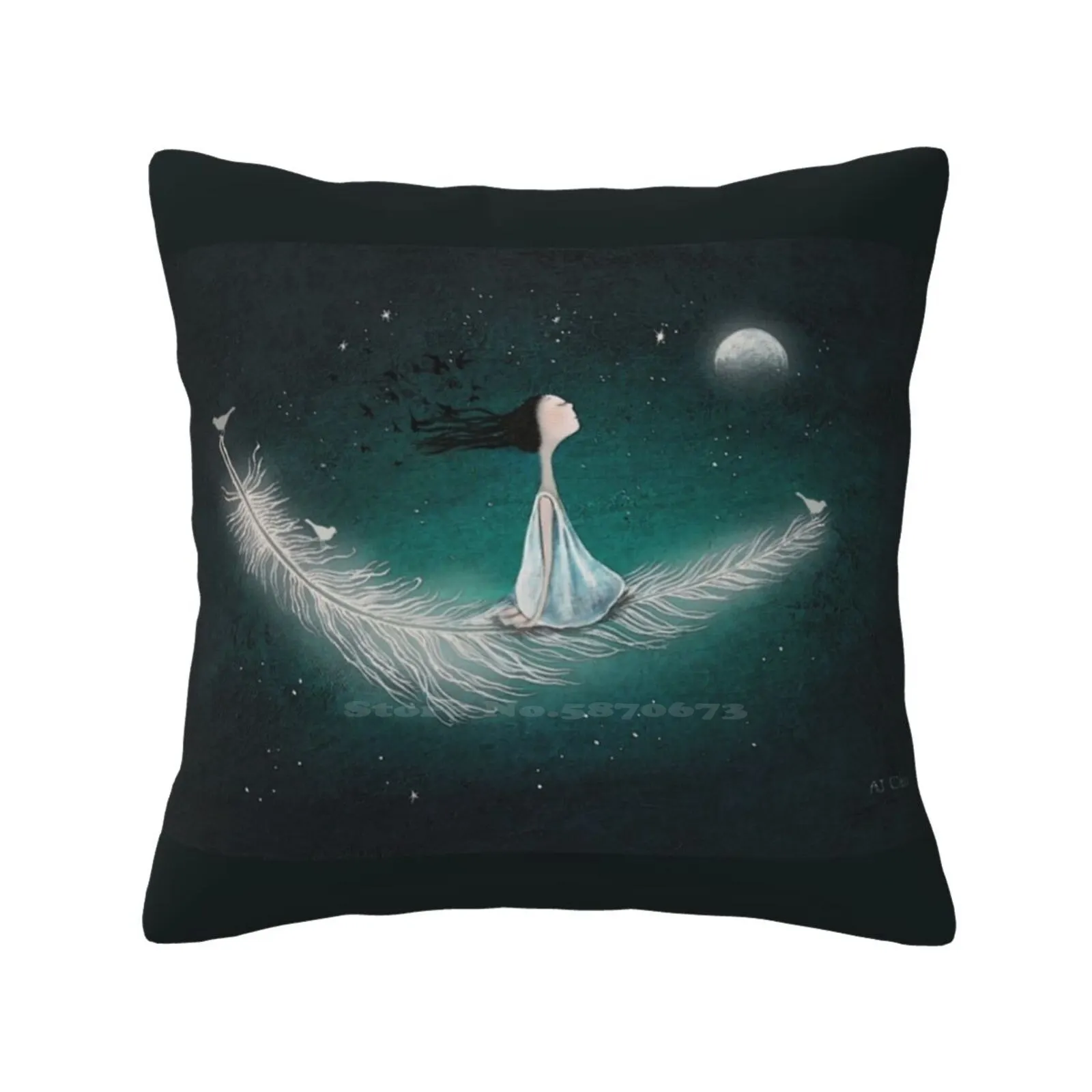 Наволочка для подушки, где бы ни было ветер, наволочка для подушки, Беззаботная, причудливая девочка, милая акриловая наволочка Наволочка для подушки, где бы ни было ветер, наволочка для подушки, Беззаботная, причудливая девочка, милая акриловая наволочка