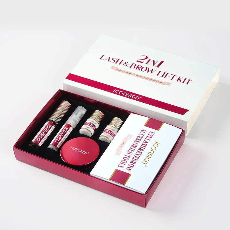 ICONSIGN 2IN1 Professional Fast Perming LASH & BROW Liftng Kit Lasting 6-8 Weeks Mascara Lifting Eyelashes Enhancer Makeup Tool