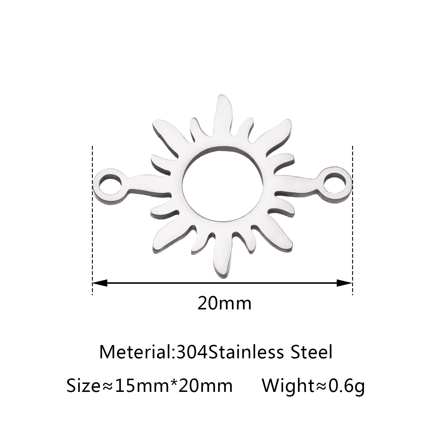 5 stks/partij Rvs Crown Charms & Zon Bloem Hanger Connector Voor DIY Ketting Oorbellen Armband Sieraden Maken Benodigdheden