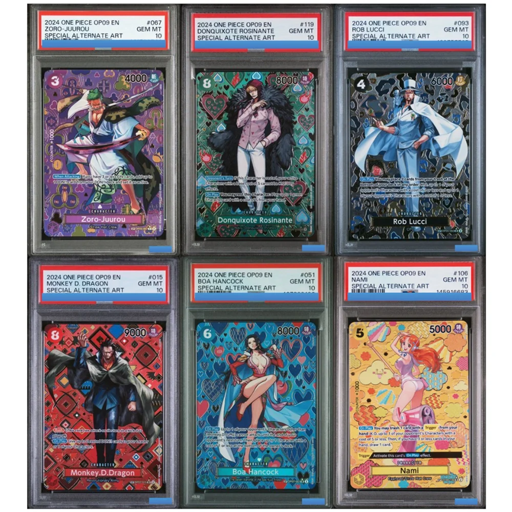 

DIY ONE PIECE Nami Boa Hancock Dragon Lucci SP Emperors in the New World OP09 TCG Authentication Grading 10 Collection Game Card