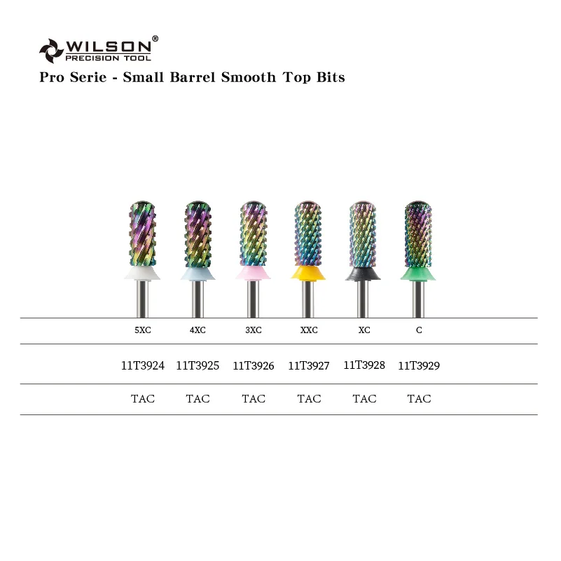 WILSON 5,35 mm Pro Serie Small Barrel Smooth Top Bits-Narzędzia/Gwoździe/Manicure/Akcesoria do paznokci/Wiertła