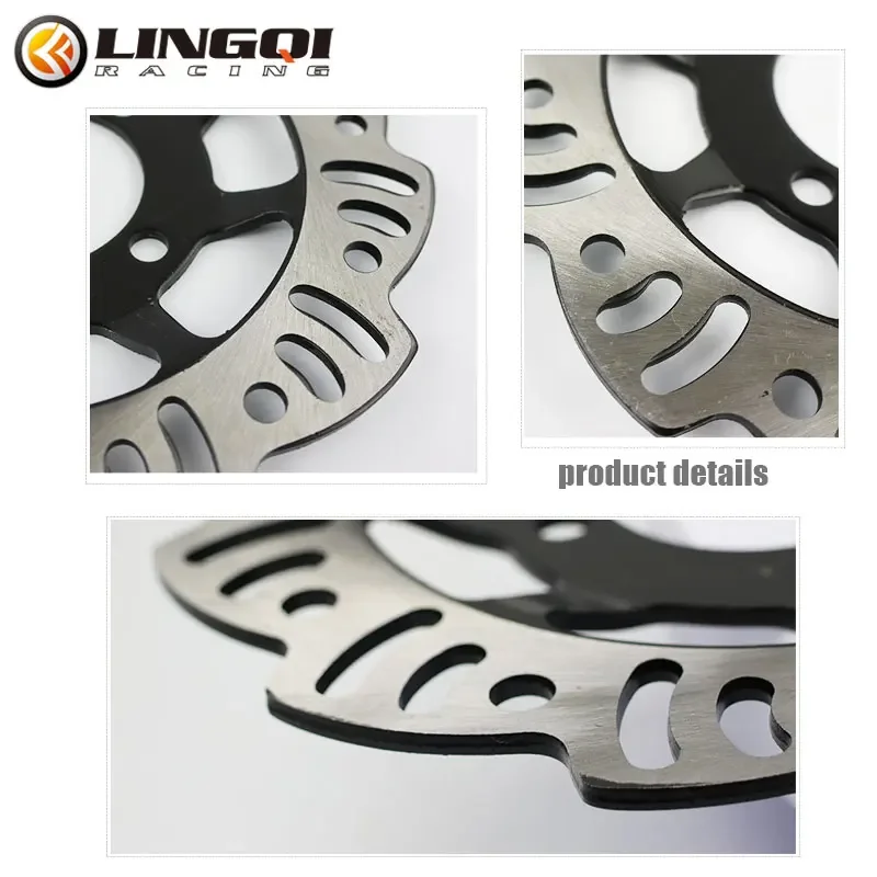 LINGQI RACING Iron Disc Brake Pads Bicycle Parts For CRF50 XR Off Road Quad Pit Dirt Bike 190mm Disk Rotor Plate Assembly