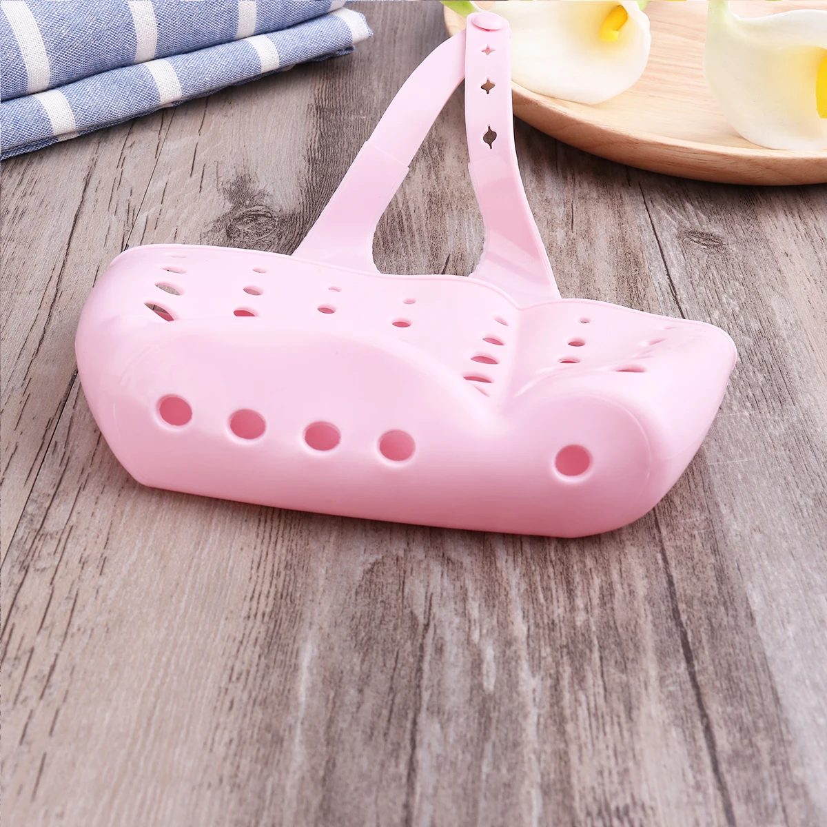 

Storage Hanging Basket Sink Organizer PVC Material Adjustable Snaps Easy Installation Small Size Kitchen Strainer Bathroom