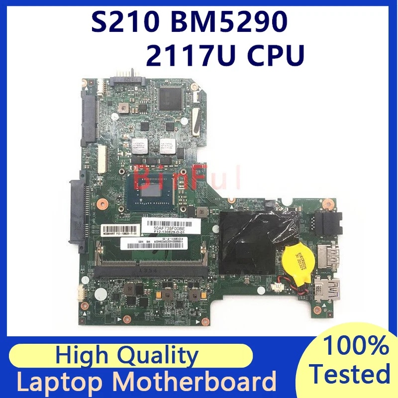 

High Quality For Lenovo Ideapad S210 S201T BM5290 Laptop Motherboard With 2117U CPU HM76 100% Full Tested Working Well