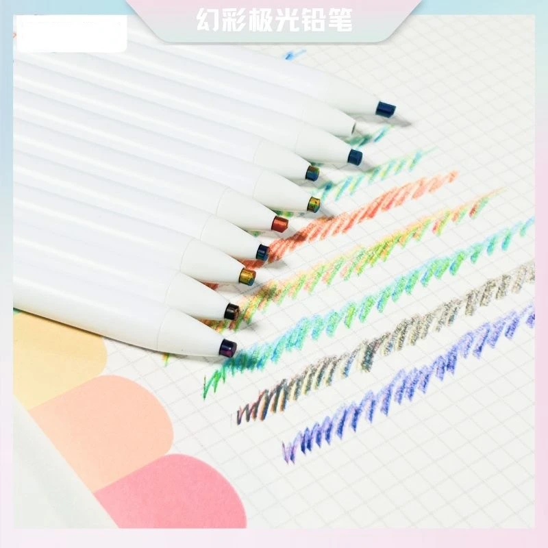 2/4 Pcs Colored Pencils Drawing Automatic Pencil Student Sketching Doodling Coloring Painting Crayon Stationery Supplies