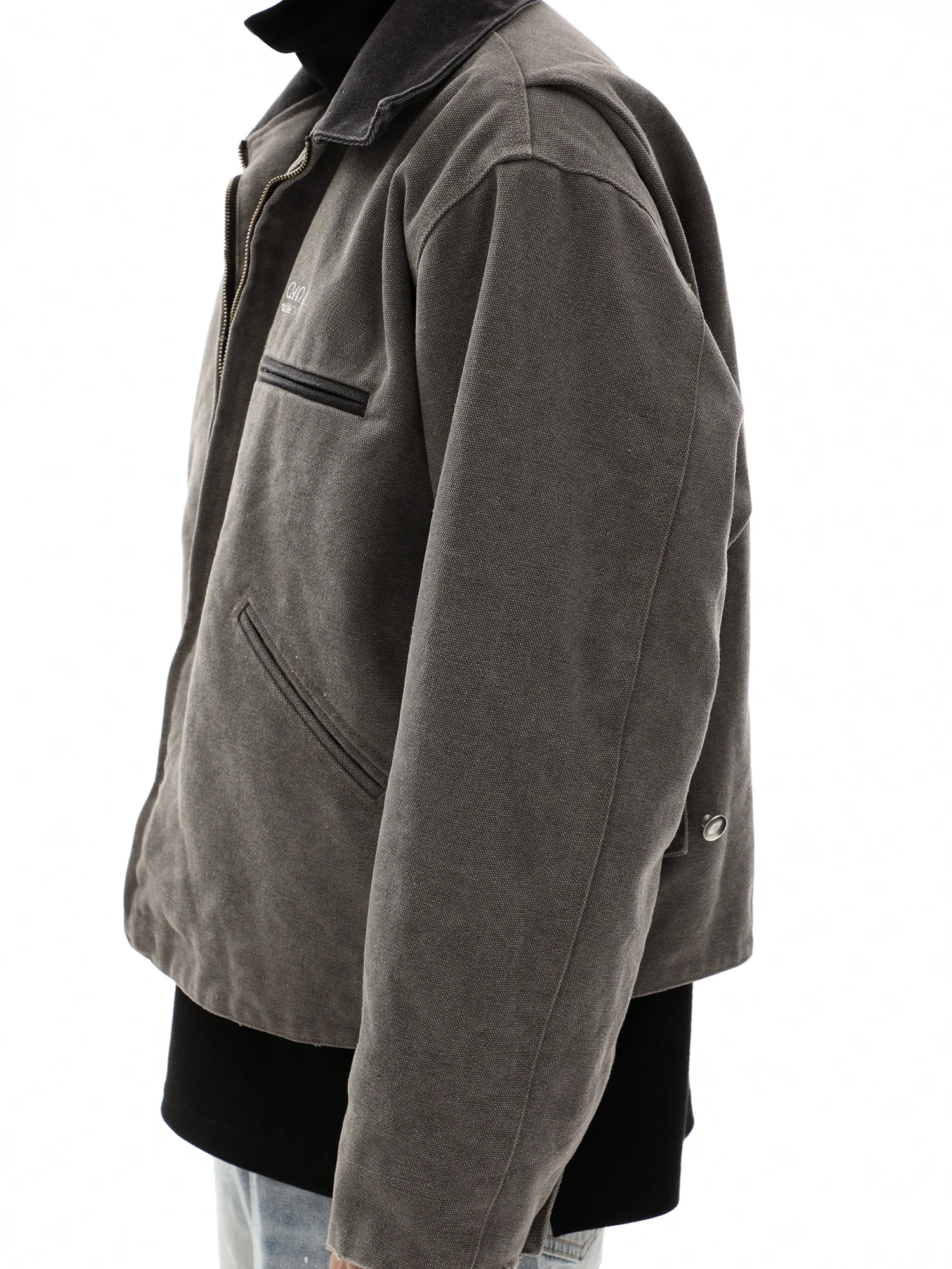 

Zozo Forest 22AW Heavyweight J97 Denim Waed Cotton Jaet Vintage Stand Collar Windproof Zipper Closure Youth Trend Autumn ...