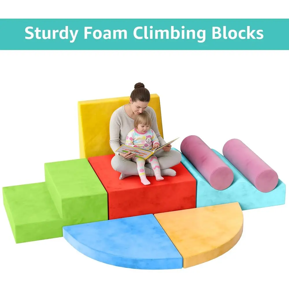 Blocos infláveis de escalada para crianças de 1 a 3 anos, conjunto de jogo macio para bebês de 6 a 12 meses em ambientes internos