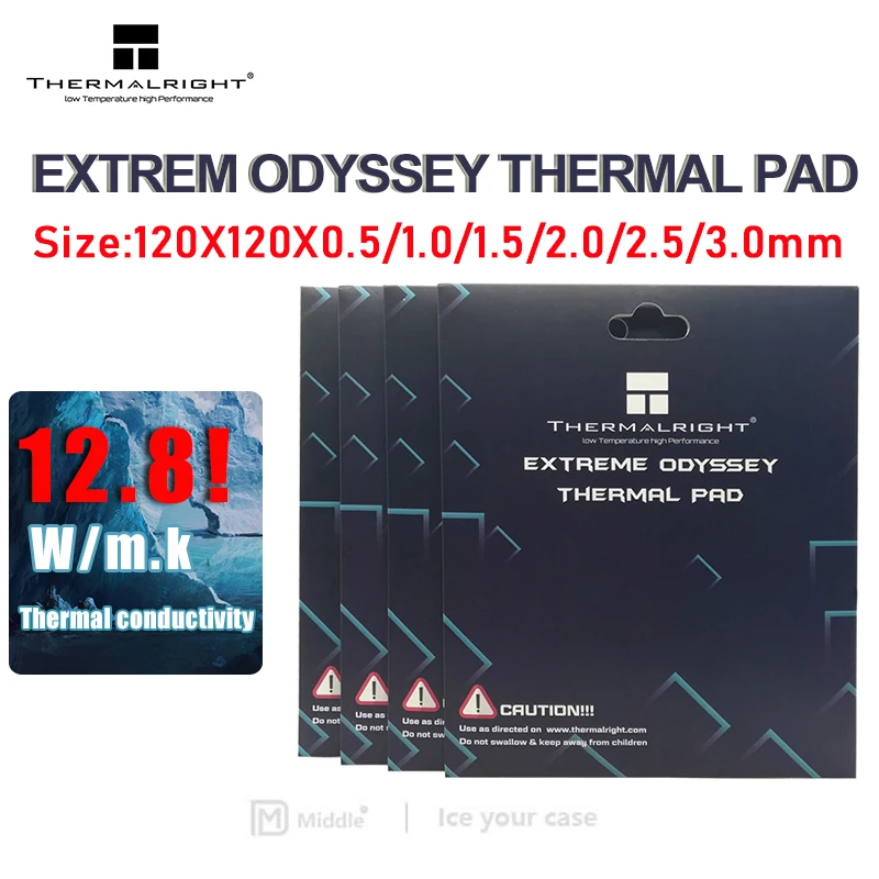 

Thermalright ODYSSEY Heat Dissipation Silicone Pad CPU/GPU Graphics Card Thermal Pad Motherboard Silicone Grease Pad 120x120mm