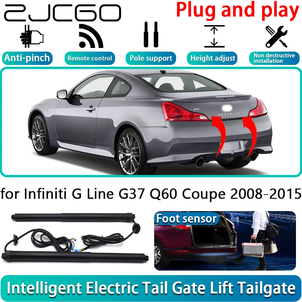for Infiniti G Line G37 Q60 Coupe 2008-2015 Electric Powered Tailgate Power Liftgate Automatic Tailgate System With Foot Sensor
