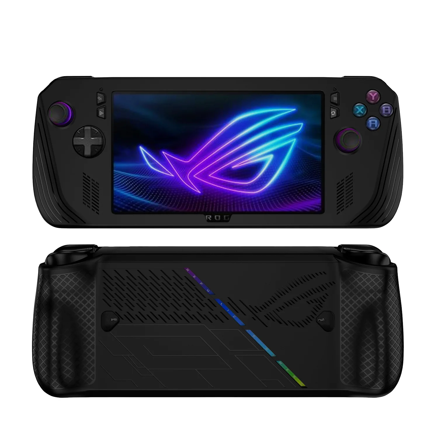 For ASUS ROG Ally X 2024 Soft Silicone Grip Case Shockproof Non-Slip Slim Protective Skin Shell Full Protection Cover Guard