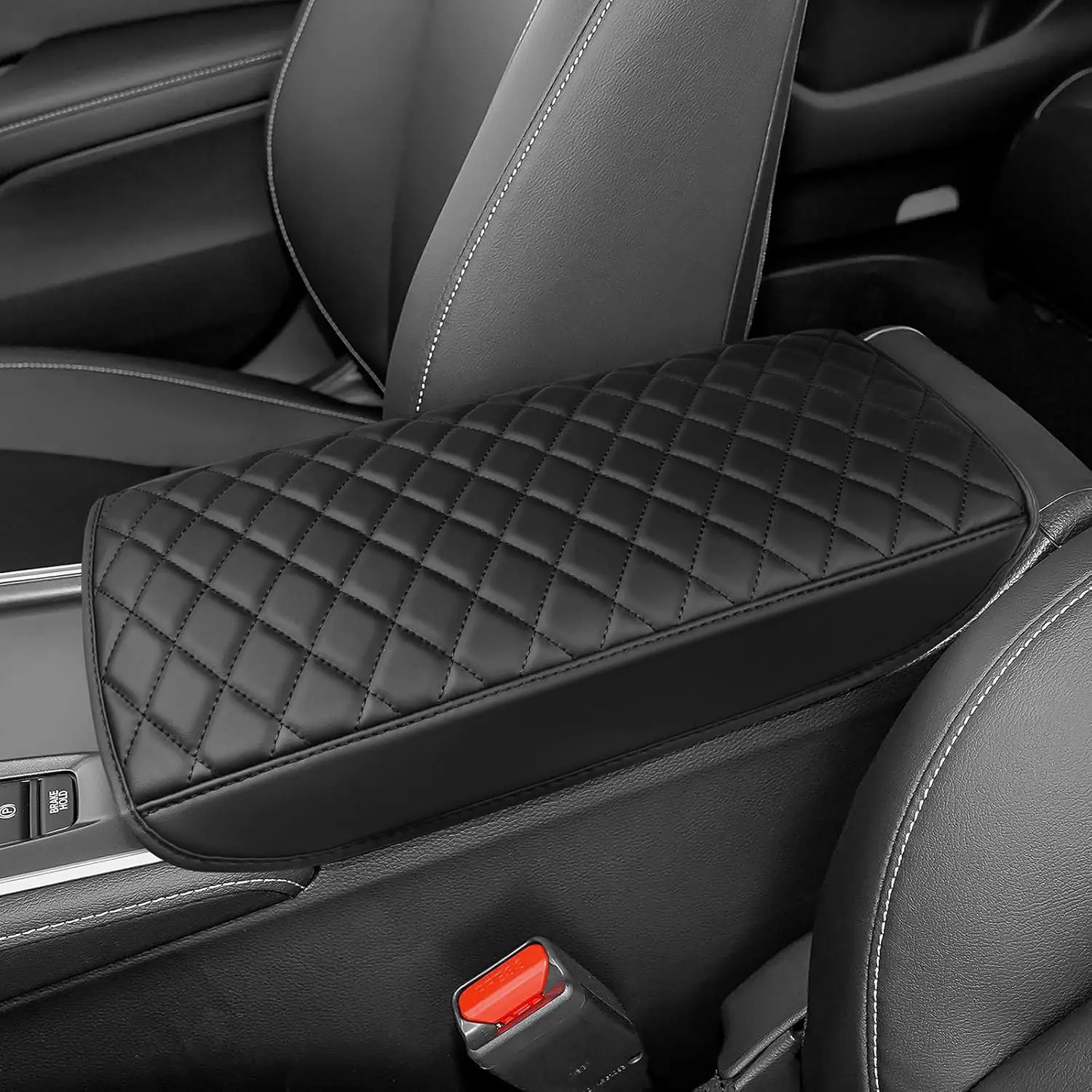 

Center Console Armrest Cover Compatible For Honda 2018-2022 Accord (Include Hybrid) Accessories Leather Material Center Console