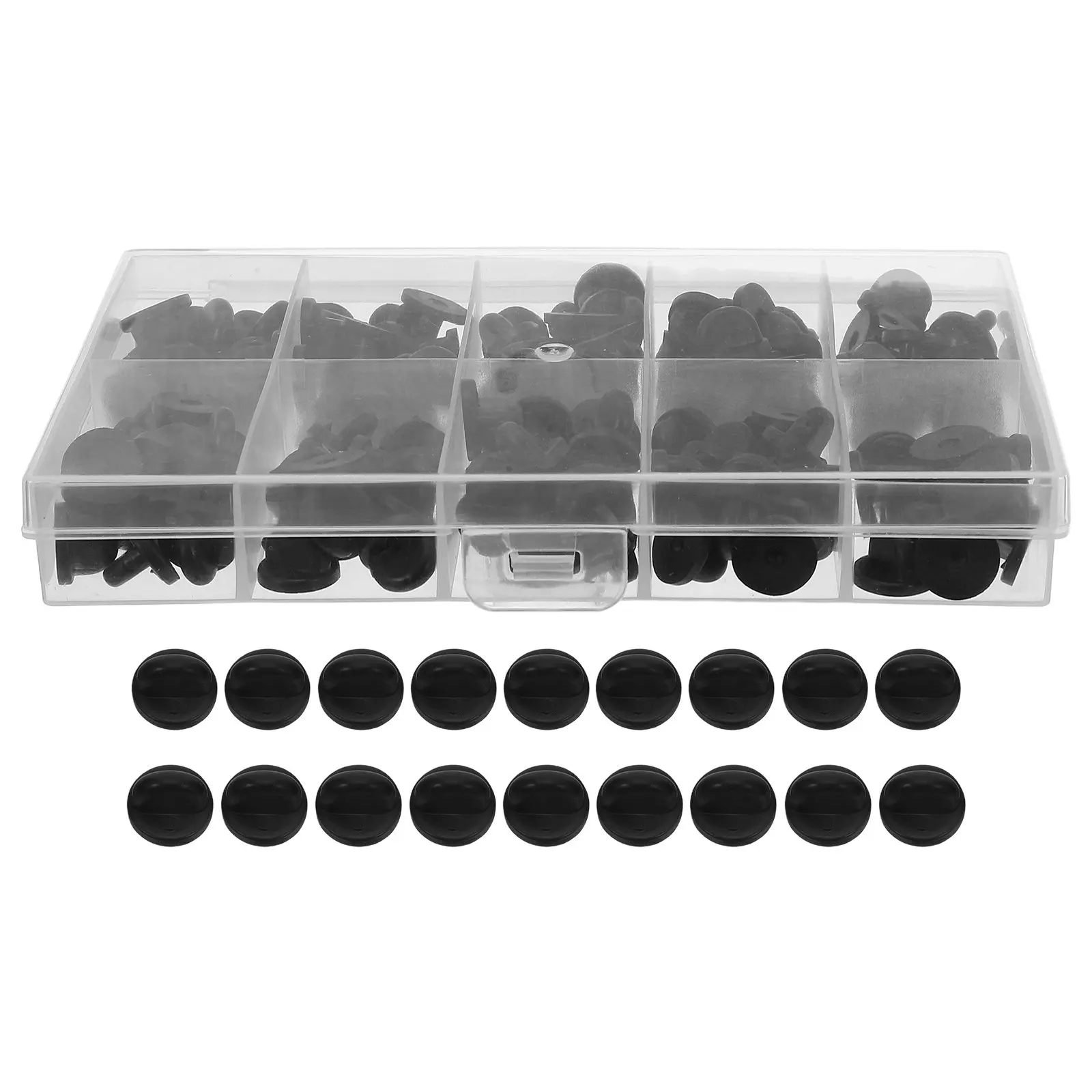 150Pcs Rubber Pin Badge Backs Locking Clasp Universal Brooch Pin Keepers Secure Non-Slip Backings for Pins Medals