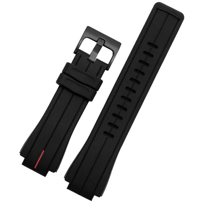 High Quality Rubber watchband for TIMEX watch T2N720 TW2T76300 T2N721 Series Men Black Waterproof Silicone Sports Strap 24*16mm