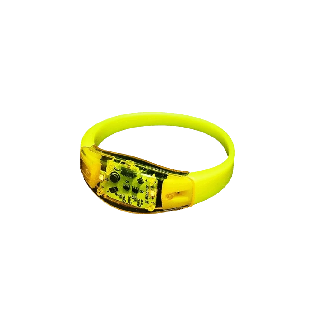 Silicone LED Glow Bracelets Creative Atmosphere Props Light Up Wristbands Funny Voice Controlled Flash Wristbands Wedding