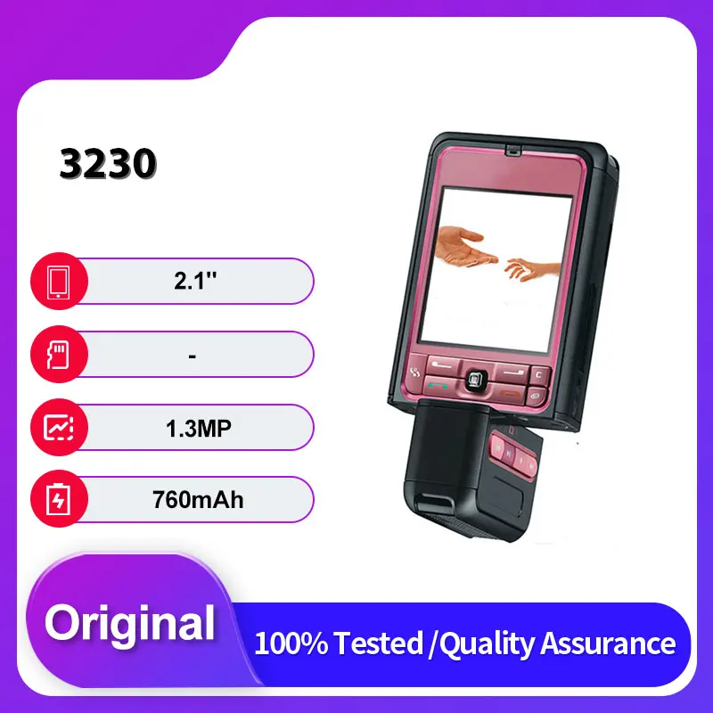 هاتف محمول أصلي غير مقفول 3250 بشريحة واحدة GSM 900/1800 مزود بتقنية البلوتوث ولوحة مفاتيح عربية روسية مصنوعة في فنلندا