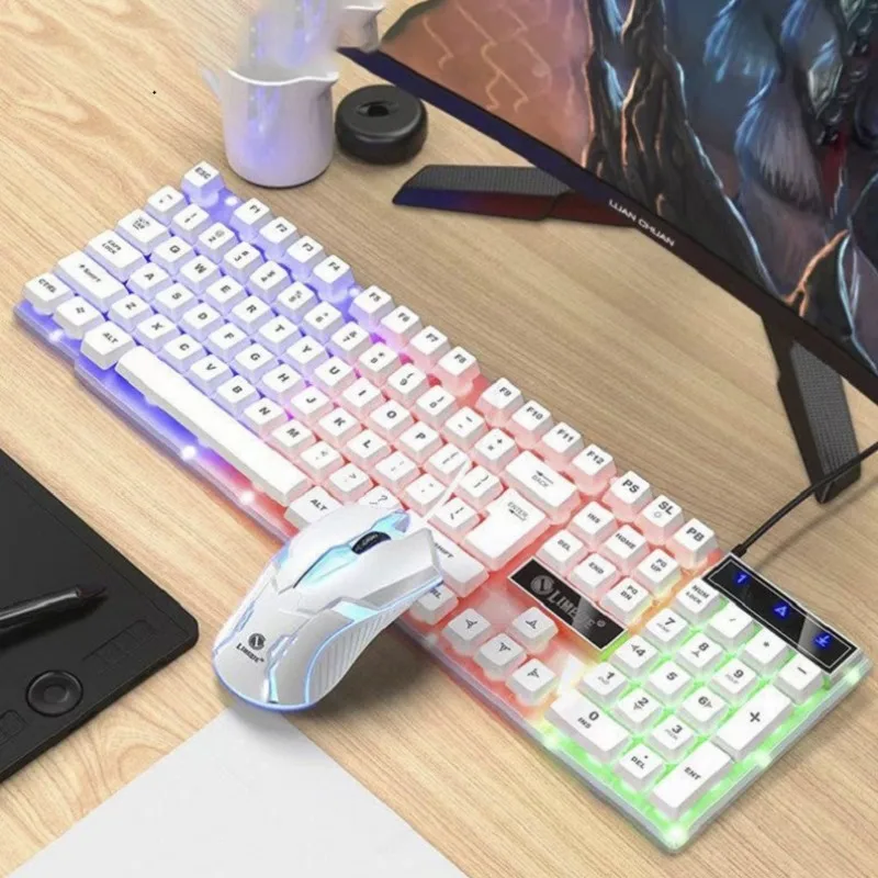 GTX300 mechanical keyboard and mouse set wired USB backlit game mouse keyboard set luminous computer set