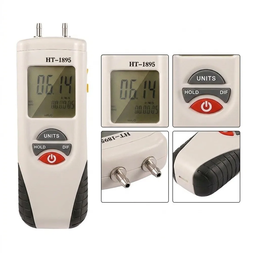 Digital Differential Pressure Meter HT-1895 With 0.3% FSO Accuracy And 0. Response Time For Real-Time Monitoring-image