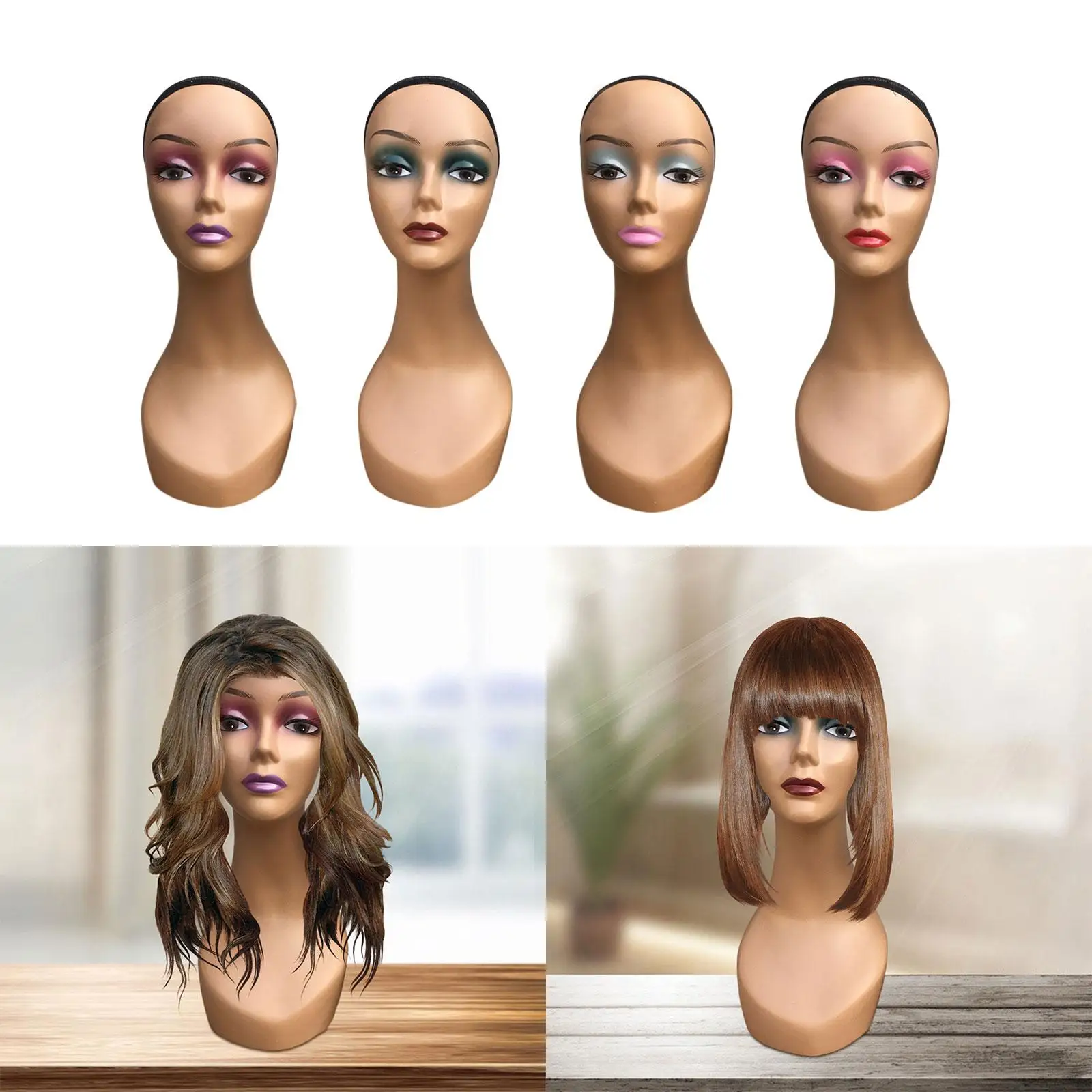 

Stylish Female Wig Display Stand for Hair Accessories Presentation