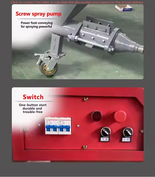 

Multifunctional Electric & Diesel Mini Plaster Pump Core Components Engine Motor High Efficiency Cement Mortar Spraying Machine