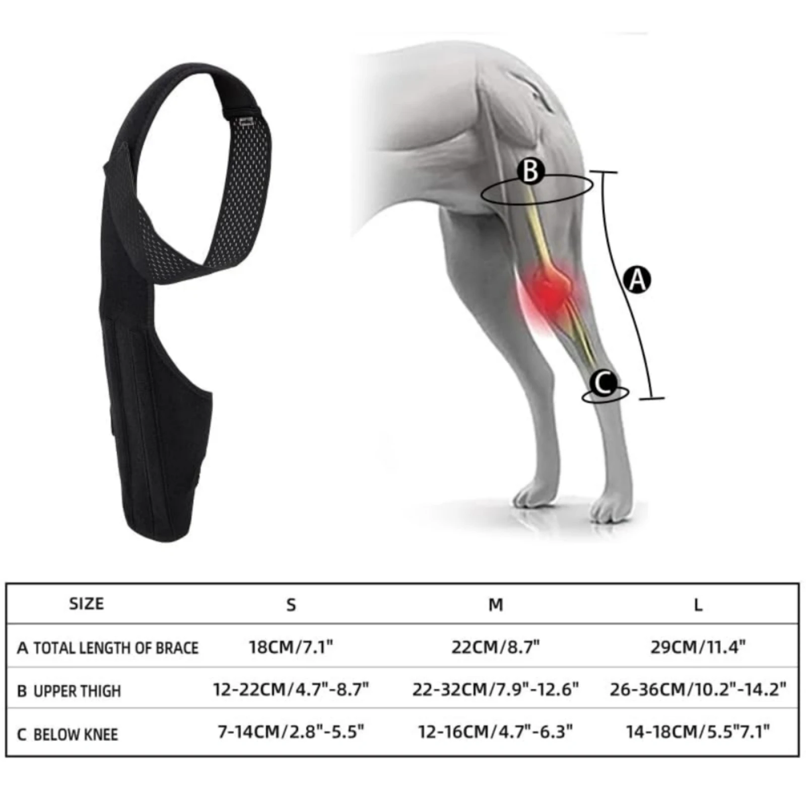 Dog Knee Brace Supportive Leg Braces For Back Leg Torn Acl Hind Leg Effective Relief For Dogs Enhance Mobility And Comfort Durab