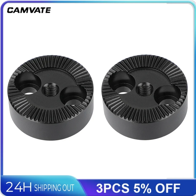 CAMVATE 5 Pieces Standard ARRI Rosette Mounting Adapter With M6 Female Thread & 1/4