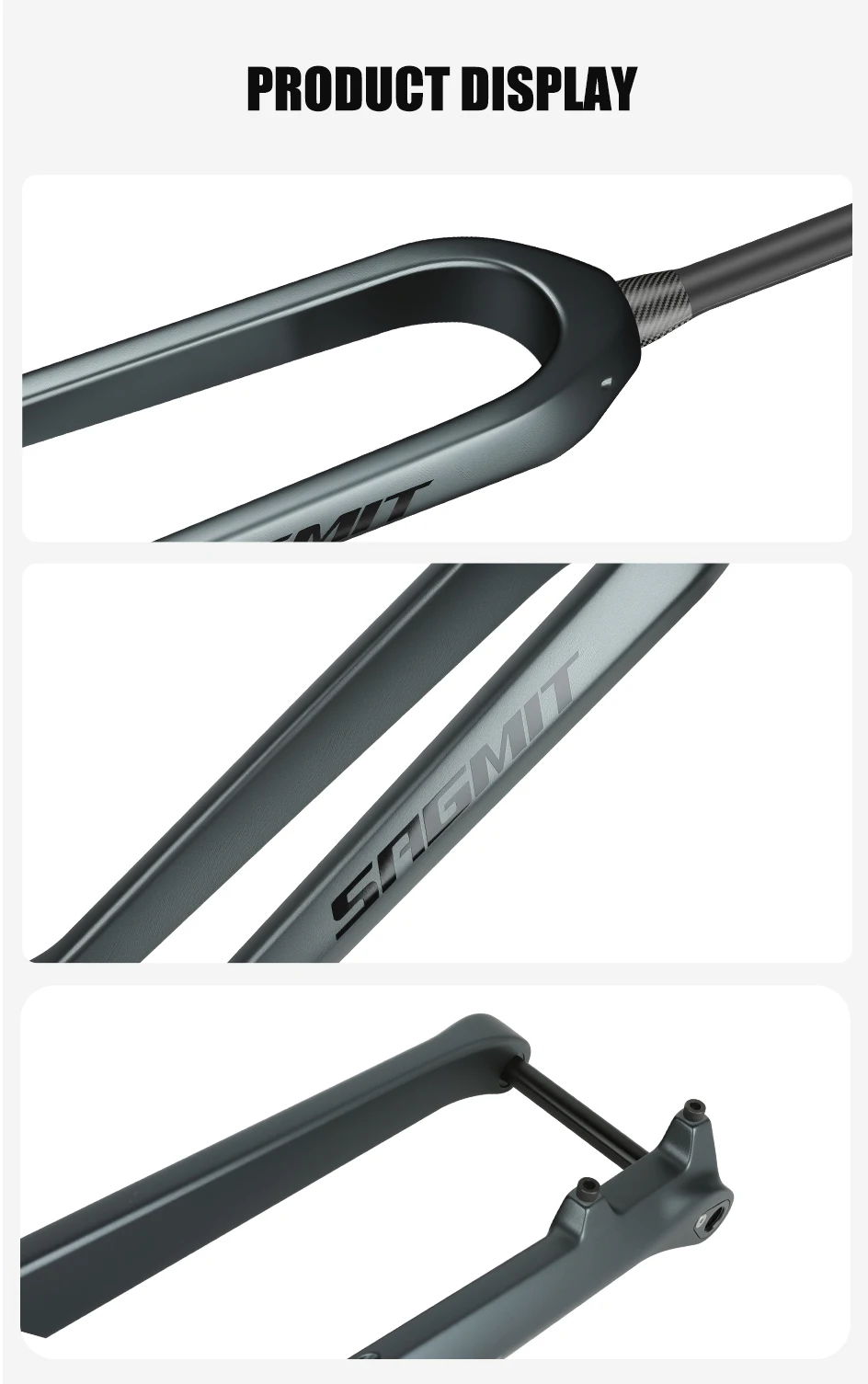 SAGMIT Carbon MTB Harte Gabel Fahrrad T800 Mountainbike-Gabel 15x110mm Boost Kompatibel mit 29x3.0 Reifen Ultraleichte 650g Gabel – Detail 12