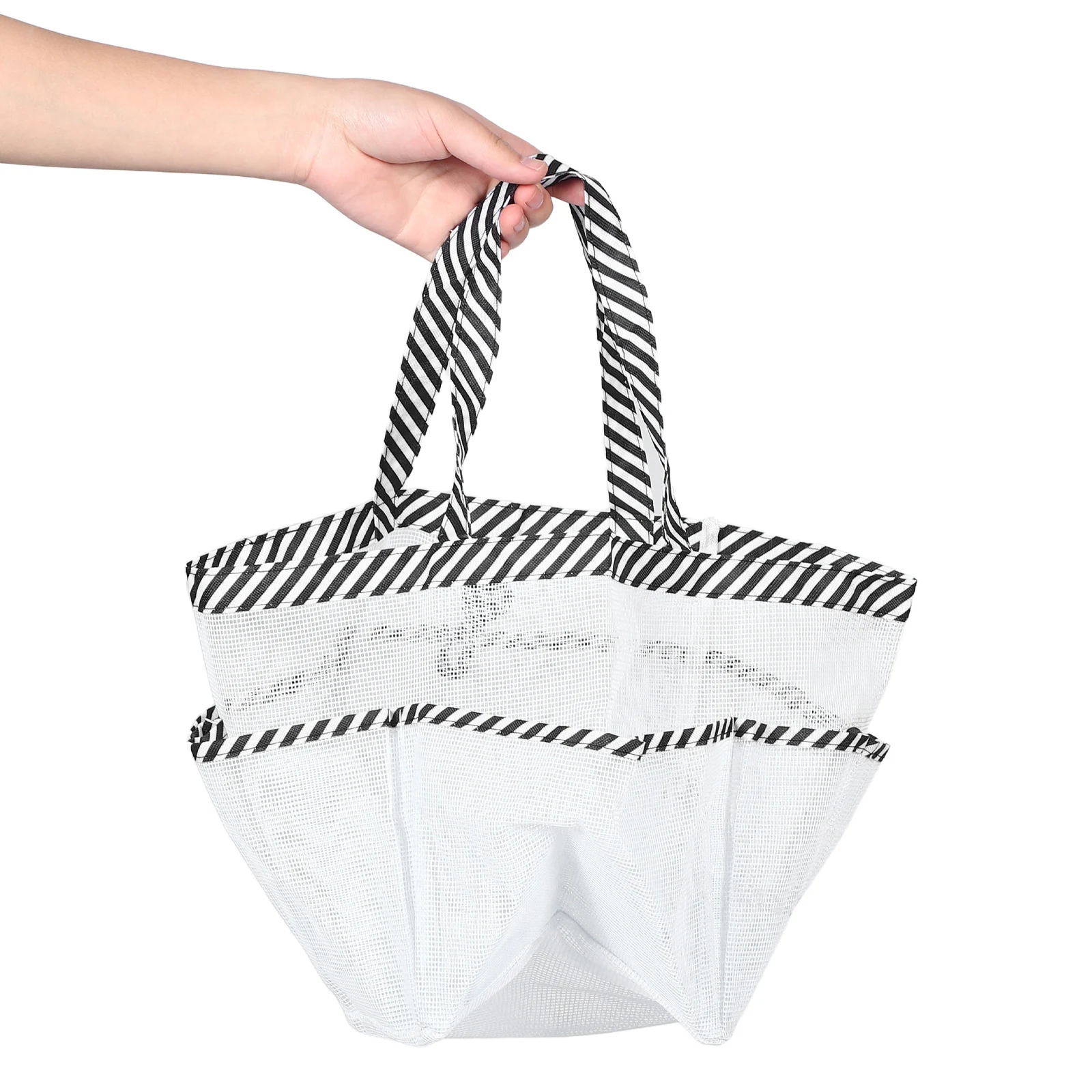 

Multifunctional Foldable Mesh Toiletry Bag Travel Hanging Organizer Bathroom Beach Gym Durable Lightweight Storage With Handle