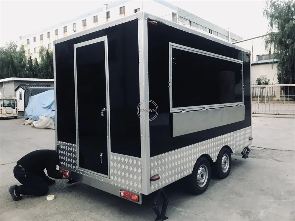 Concession Street Mobile Food Trailer Fully Catering Equipment Cart For Sale Ice Cream Fast Food Truck