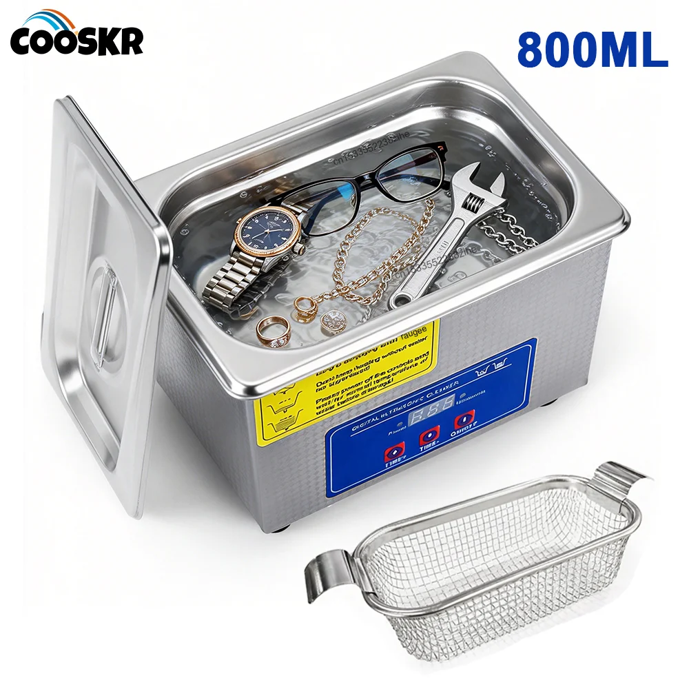 Ultrasonic Cleaner 35W 40KHz High Frequency Vibration Washing Bath Glasses Jewelry Denture Watches Ultrasonic Cleaning Machine