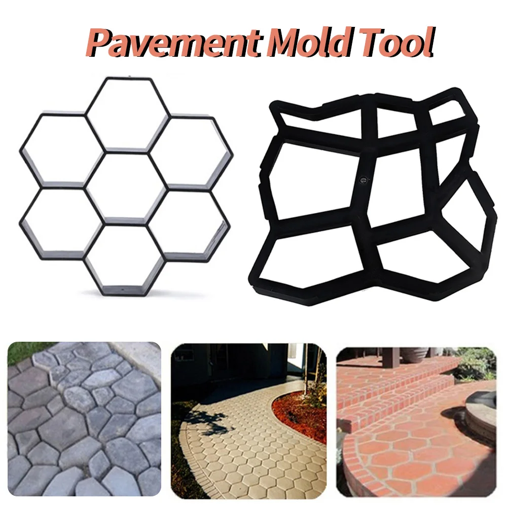 7/9 Grid Pavement Mold DIY Path Maker Paver Molds Garden Brick Mold Concrete Form Pathmate Stepping Stone Molds Reusable Tools