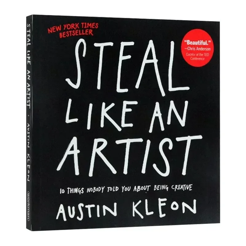 livro com verso de papel para artista roube como um artista que lhe disse sobre ser criativo por austin kleon brochura em ingles 10 coisas 01