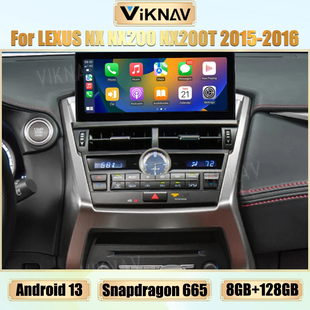 

10.25 Inch Carplay Android 13 Car Radio For LEXUS NX NX200 NX200T 2015-2016 GPS Navigation Auto Stereo Multimedia Video Player