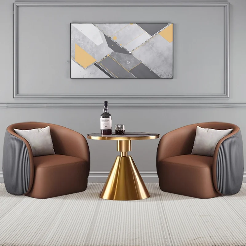AA Light luxury rotating sofa chair sitting area reception chair living room