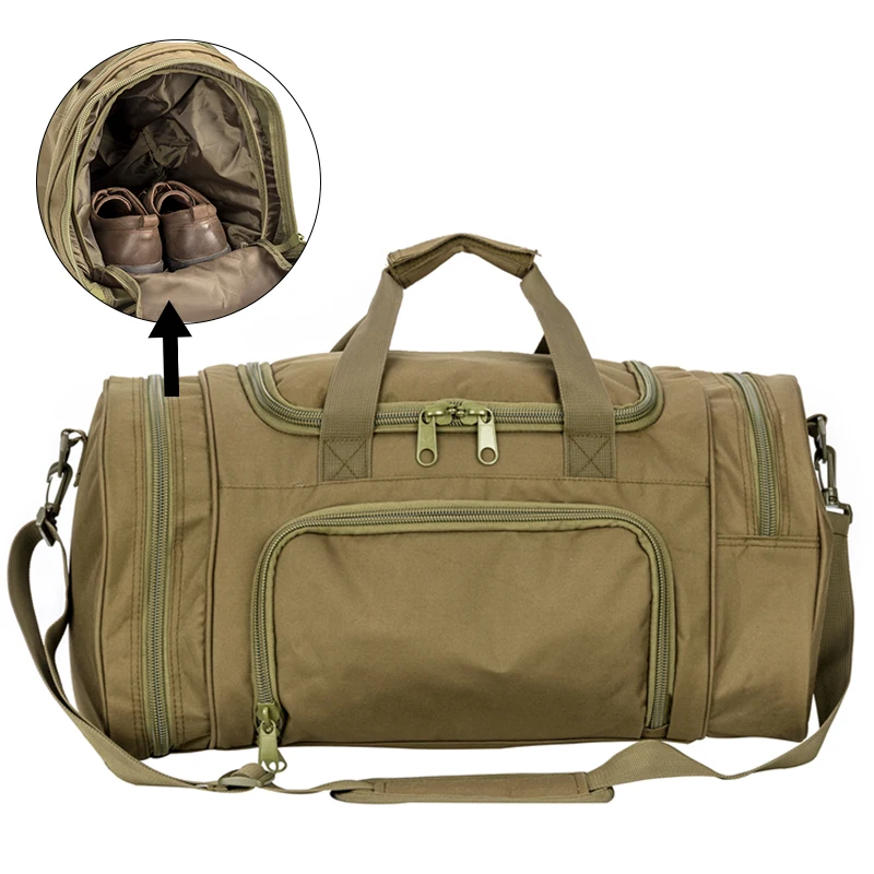 Sport Gym Fitness Bag for Men Military Tactical Duffle Bag Travel Work Out Bags Training Workout Bag With Shoe Compartment